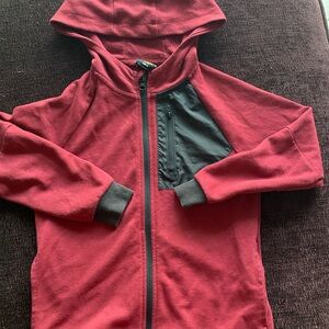 Athletic Works Kids' Burgundy Hoodie with Black Details
